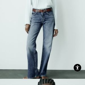 Zara TRF HIGH RISE WIDE LEG JEANS